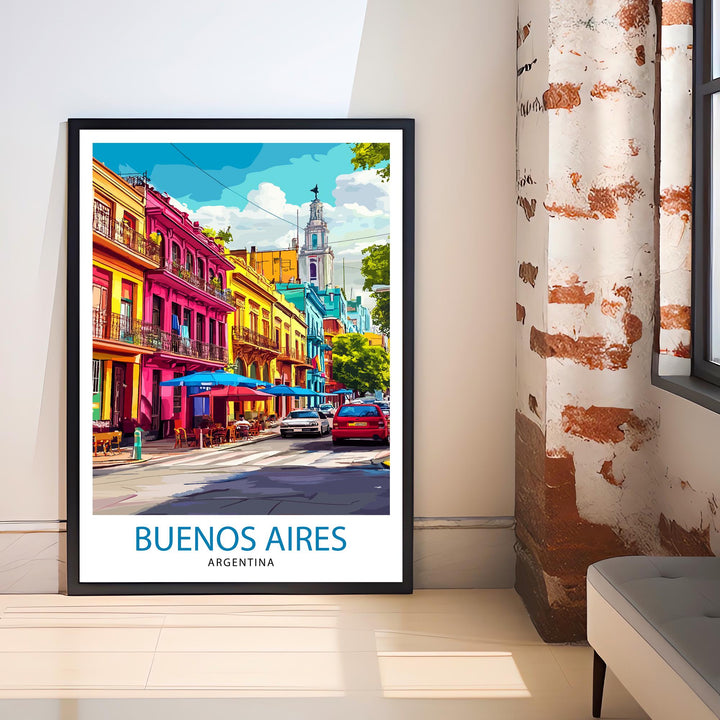 Buenos Aires Argentina Travel Print Wall Decor Wall Art Buenos Aires Cityscape Wall Hanging Home Décor South American Gift Art Lovers Urban