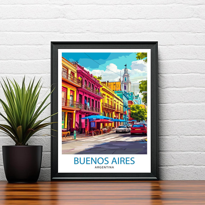 Buenos Aires Argentina Travel Print Wall Decor Wall Art Buenos Aires Cityscape Wall Hanging Home Décor South American Gift Art Lovers Urban