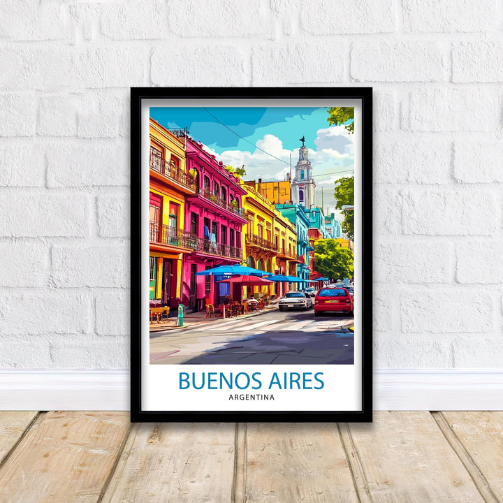 Buenos Aires Argentina Travel Print Wall Decor Wall Art Buenos Aires Cityscape Wall Hanging Home Décor South American Gift Art Lovers Urban