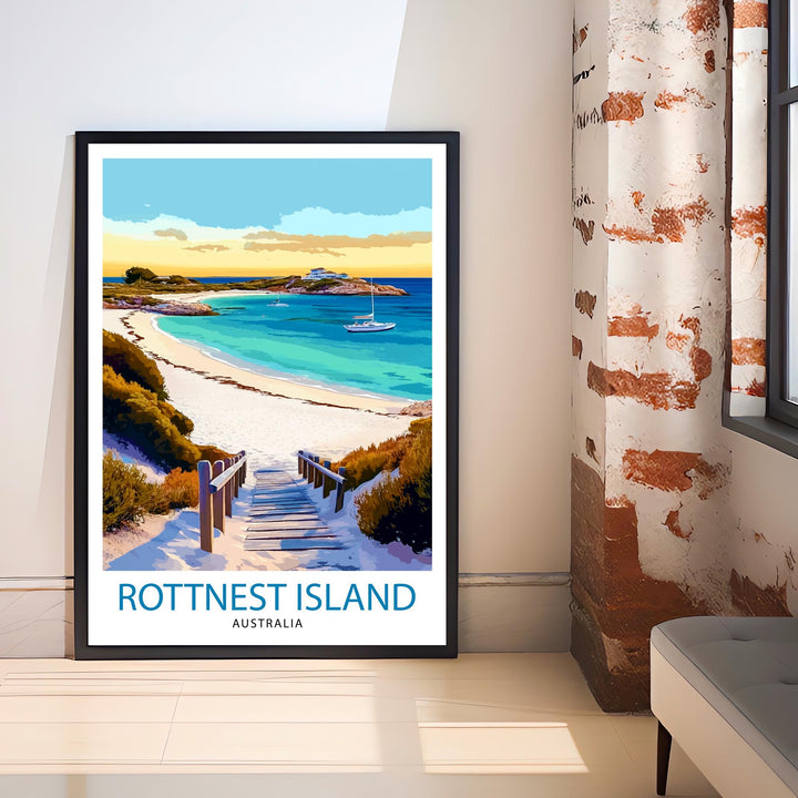Rottnest Island Australia Travel Print Wall Decor Wall Art Rottnest Island Landscape Wall Hanging Home Décor Australian Island Gift Art