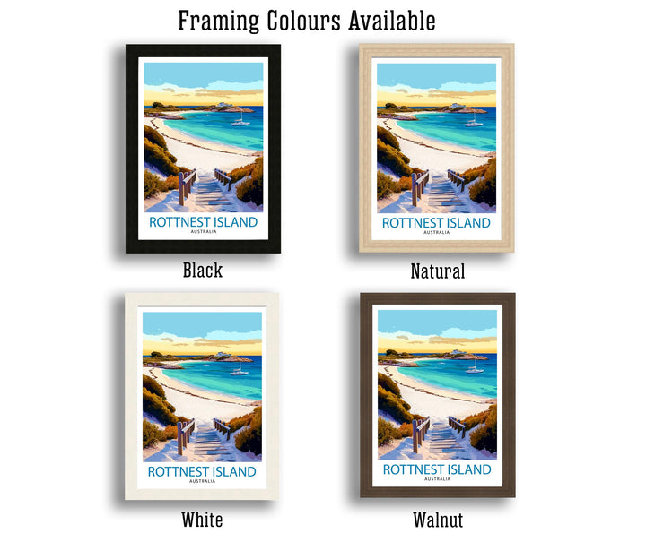 Rottnest Island Australia Travel Print Wall Decor Wall Art Rottnest Island Landscape Wall Hanging Home Décor Australian Island Gift Art