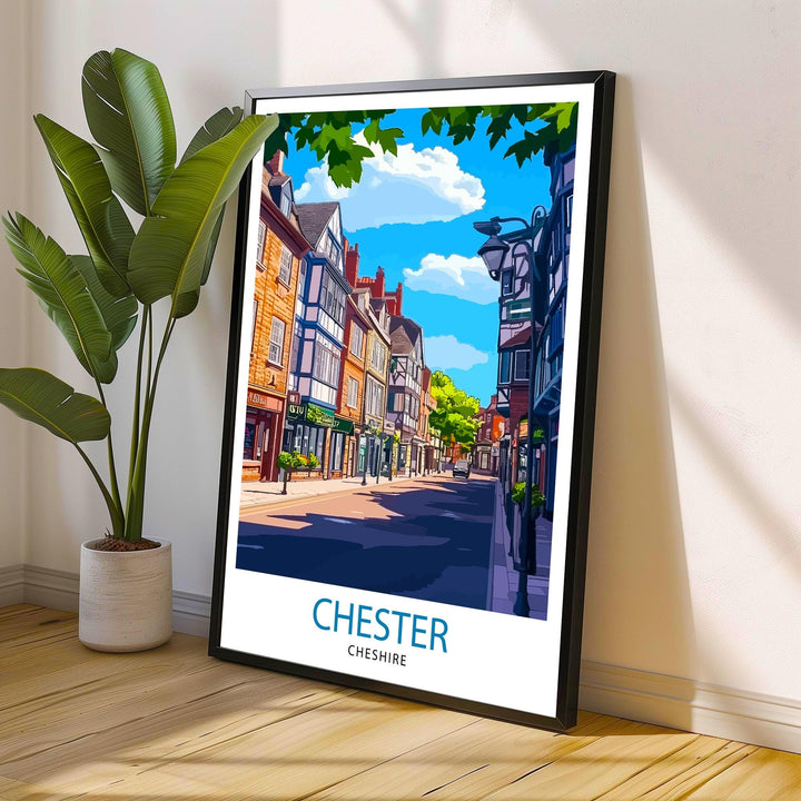 Cheshire England Travel Poster