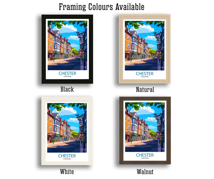 Cheshire England Travel Poster