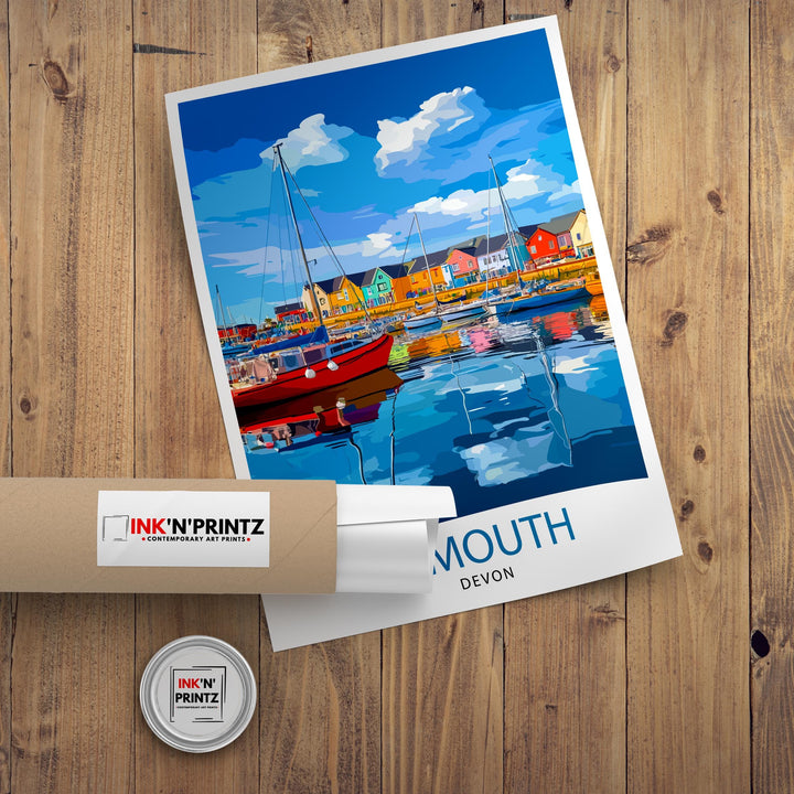 Exmouth Devon Travel Poster