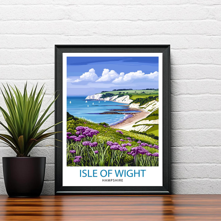 Isle of Wight England Travel Poster