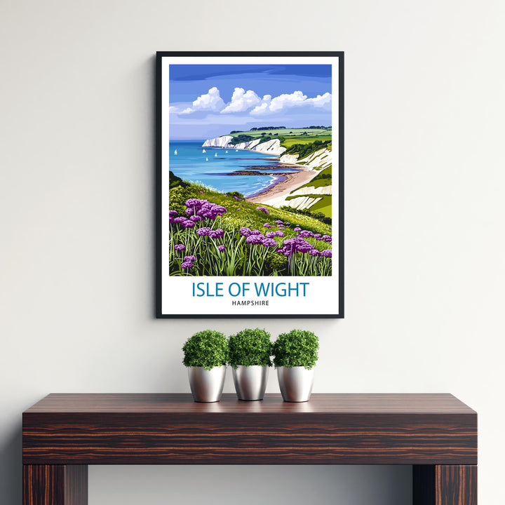 Isle of Wight England Travel Poster