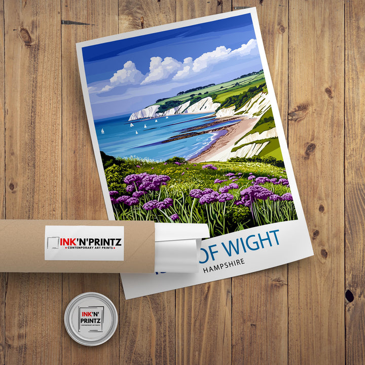 Isle of Wight England Travel Poster