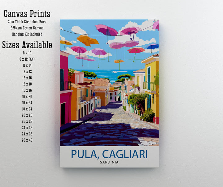 Pula and Cagliari Sardinia Travel Print Wall Decor Wall Art Sardinia Landscape Wall Hanging Home Décor Italian Islands Gift Art Lovers