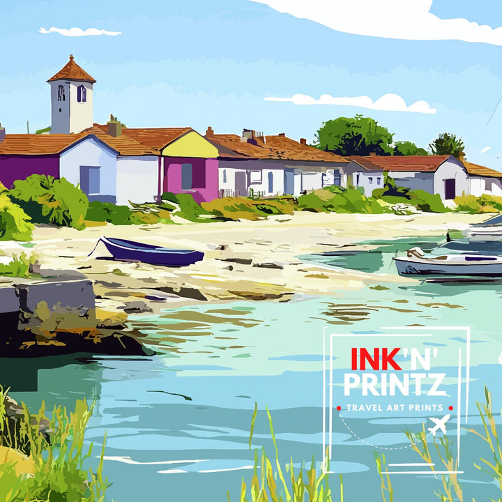 Isle of Oléron France Travel Print Wall Decor Wall Art Oléron Coastal Landscape Wall Hanging Home Décor French Island Gift Art Lovers Beach