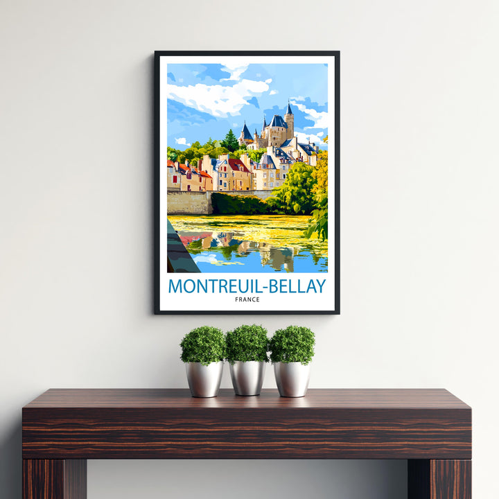 Montreuil-Bellay France Travel Print Wall Decor Wall Art Montreuil-Bellay Castle Landscape Wall Hanging Home Décor French Village Gift Art