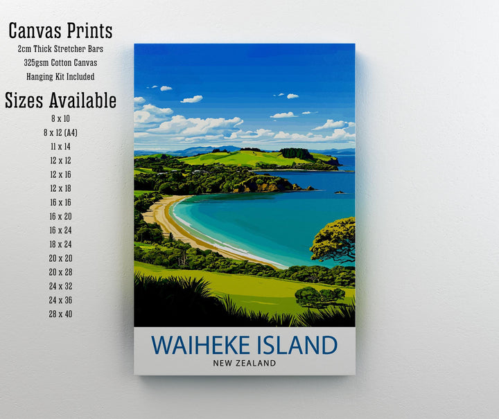 Waiheke Island New Zealand Travel Print Wall Decor Wall Art Waiheke Vineyard Landscape Wall Hanging Home Décor Island Escape Gift Art Lovers