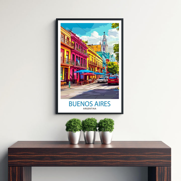 Buenos Aires Argentina Travel Print Wall Decor Wall Art Buenos Aires Cityscape Wall Hanging Home Décor South American Gift Art Lovers Urban