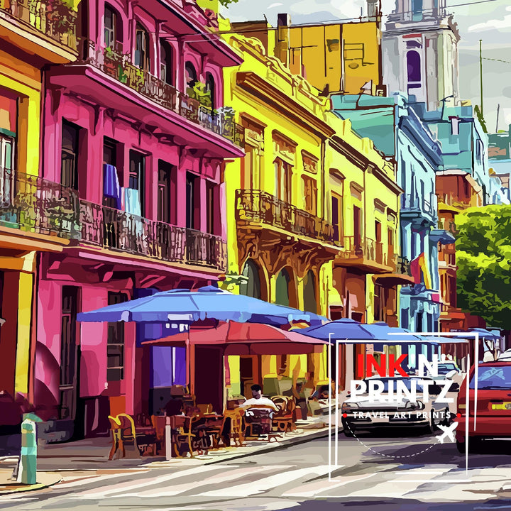 Buenos Aires Argentina Travel Print Wall Decor Wall Art Buenos Aires Cityscape Wall Hanging Home Décor South American Gift Art Lovers Urban