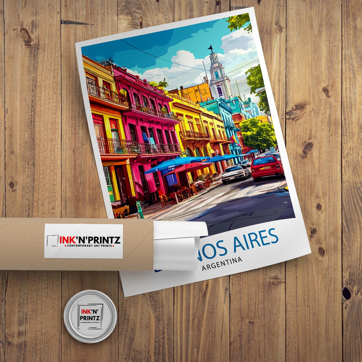 Buenos Aires Argentina Travel Print Wall Decor Wall Art Buenos Aires Cityscape Wall Hanging Home Décor South American Gift Art Lovers Urban