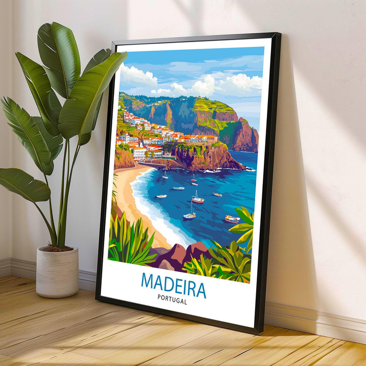 Madeira Portugal Travel Print Wall Decor Wall Art Madeira Landscape Wall Hanging Home Décor Portuguese Island Gift Art Lovers Scenic Print