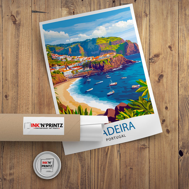Madeira Portugal Travel Print Wall Decor Wall Art Madeira Landscape Wall Hanging Home Décor Portuguese Island Gift Art Lovers Scenic Print