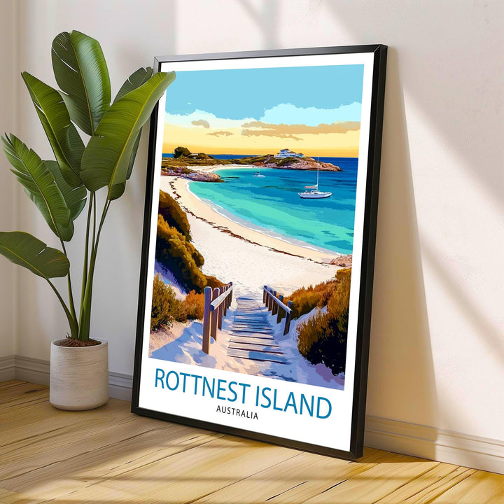 Rottnest Island Australia Travel Print Wall Decor Wall Art Rottnest Island Landscape Wall Hanging Home Décor Australian Island Gift Art