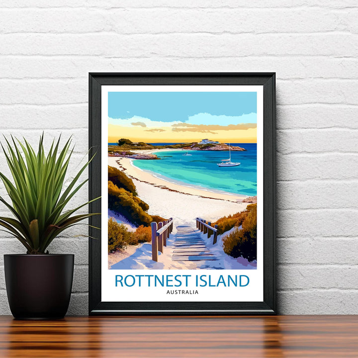 Rottnest Island Australia Travel Print Wall Decor Wall Art Rottnest Island Landscape Wall Hanging Home Décor Australian Island Gift Art