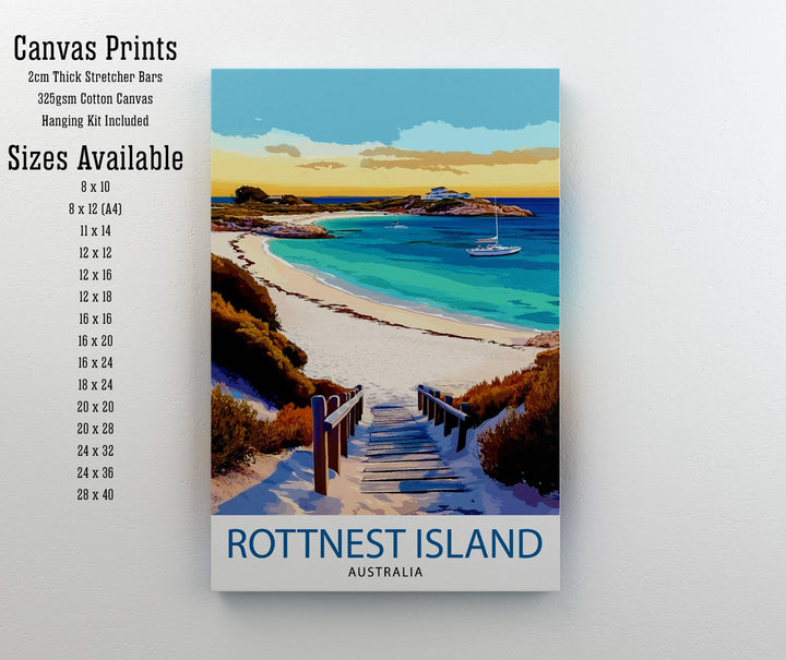 Rottnest Island Australia Travel Print Wall Decor Wall Art Rottnest Island Landscape Wall Hanging Home Décor Australian Island Gift Art