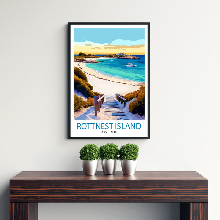 Rottnest Island Australia Travel Print Wall Decor Wall Art Rottnest Island Landscape Wall Hanging Home Décor Australian Island Gift Art