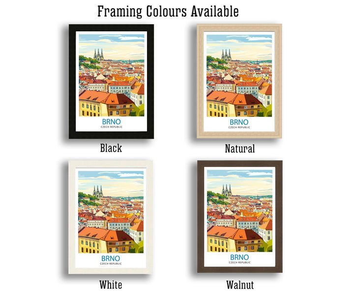 Brno Czech Republic Travel Print Wall Decor Wall Art Brno Cityscape Wall Hanging Home Décor Czech Town Gift Art Lovers Urban Print