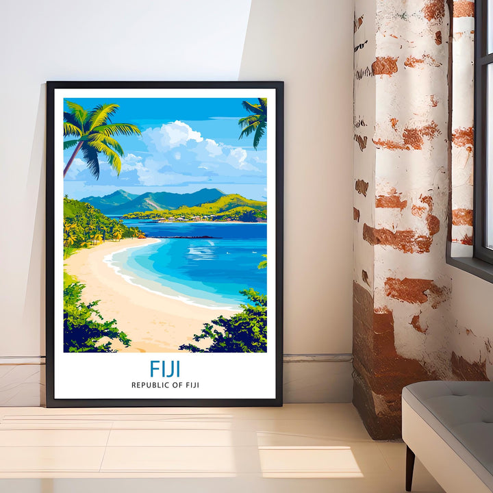 Fiji Travel Print Wall Decor Wall Art Fiji Island Landscape Wall Hanging Home Décor Tropical Paradise Gift Art Lovers Scenic Print