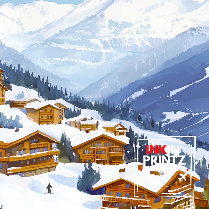 Sauze d'Oulx Italy Travel Poster