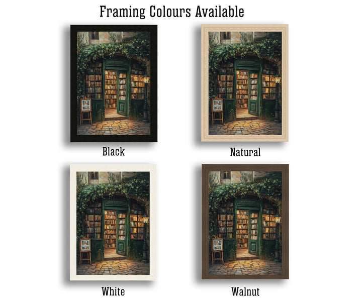 Wizards Bookstore Poster Dark Academia Art Cottagecore Decor Antique Illustration Vintage Magical Library Wall Art Rustic Aesthetic