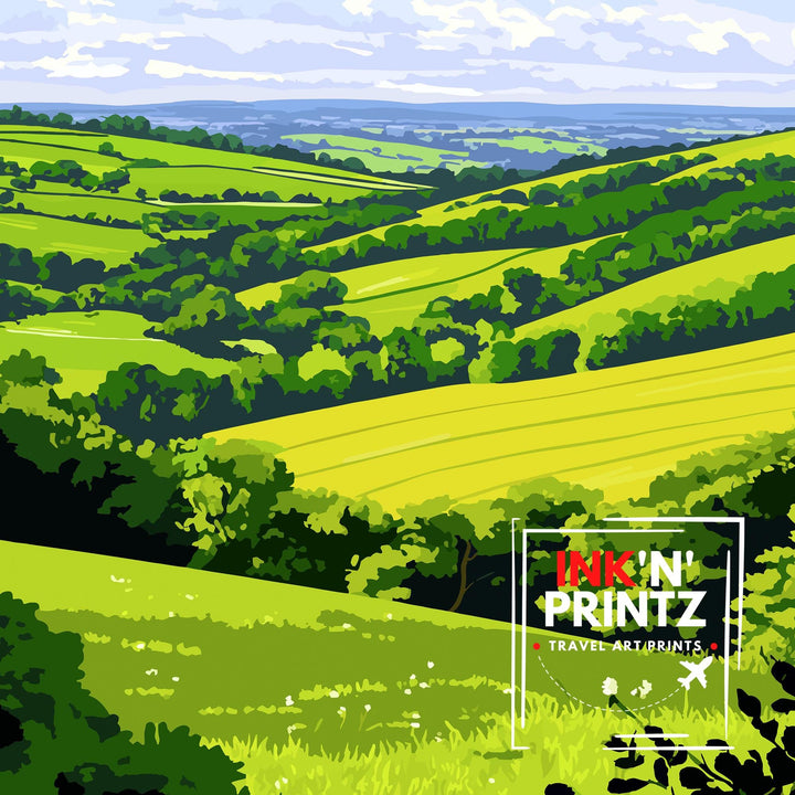 Bristol Downs Travel Poster