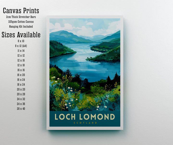 Loch Lomond Scotland Travel Poster