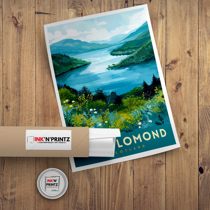 Loch Lomond Scotland Travel Poster