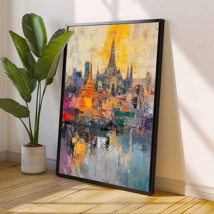 Abstract Bangkok Travel Poster