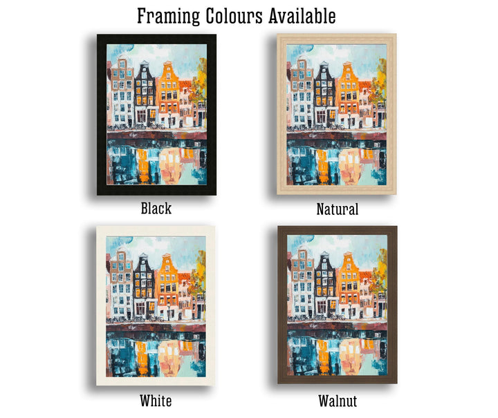 Abstract Amsterdam Travel Poster