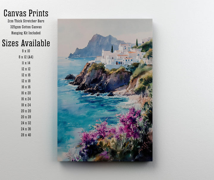 Sicily Watercolor Travel Poster