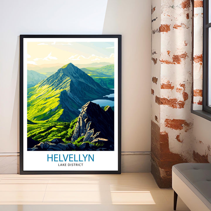 Helvellyn Lake District Travel Poster