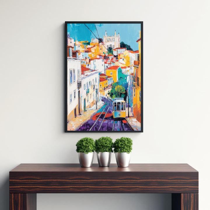 Lisbon Abstract Art Poster
