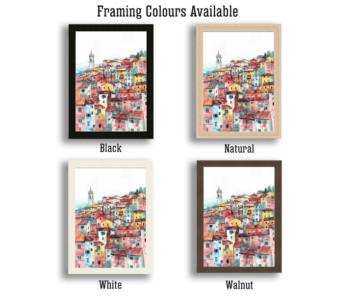 Lucca Italy Watercolor Travel Print Wall Decor Wall Art Lucca Landscape Wall Hanging Home Décor Italian City Gift Art Lovers Scenic Print