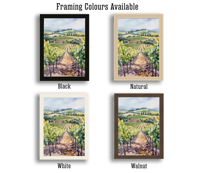 Napa Valley Watercolor Travel Print Wall Decor Wall Art Napa Valley Landscape Wall Hanging Home Décor Wine Country Gift Art Lovers Scenic