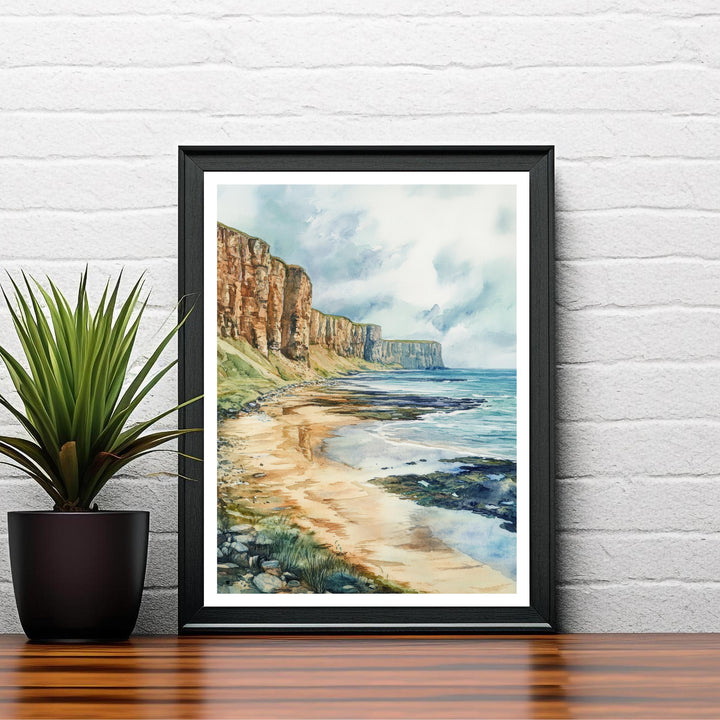 Orkney Island Watercolor Travel Poster