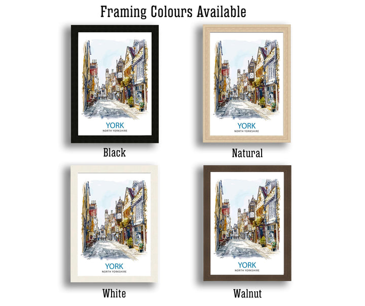 York England Travel Poster