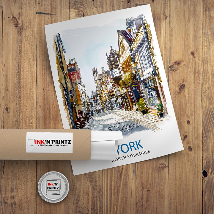 York England Travel Poster