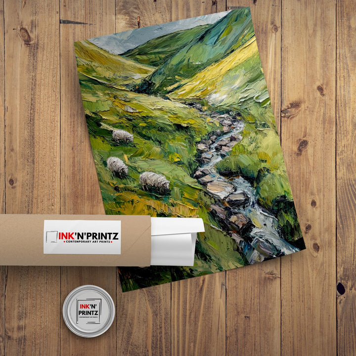 Yorkshire Dales Abstract Art Poster