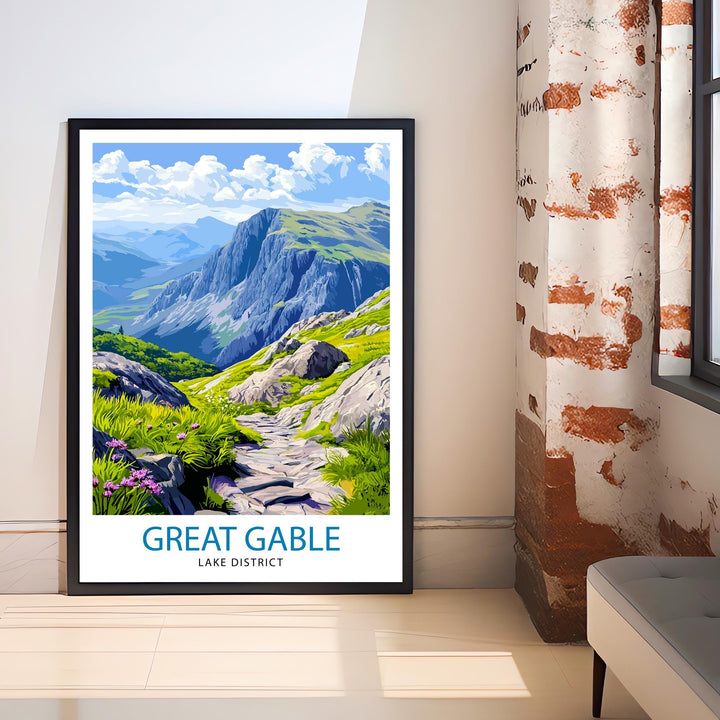 Great Gable Lake District Travel Poster