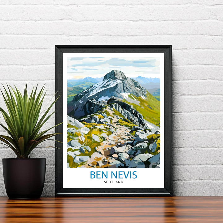 Ben Nevis Scotland Travel Poster