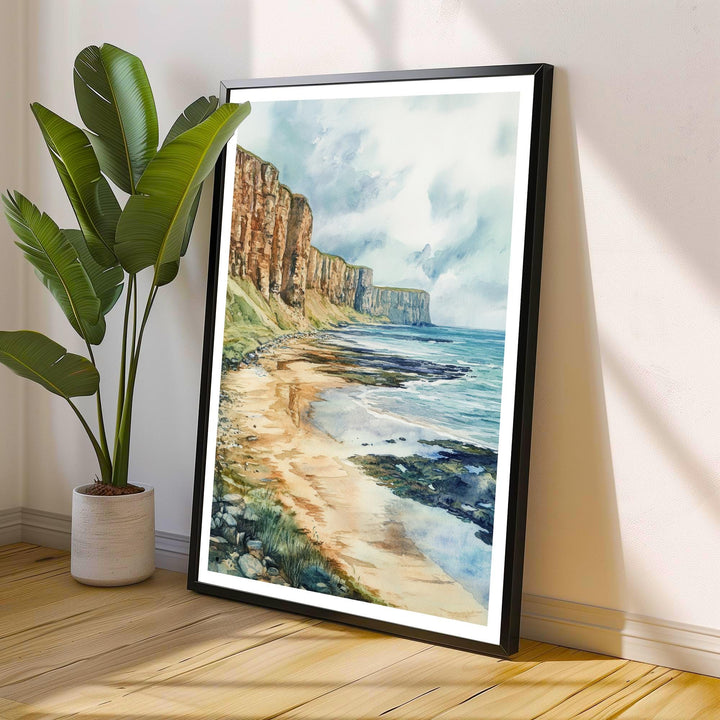 Orkney Island Watercolor Travel Poster