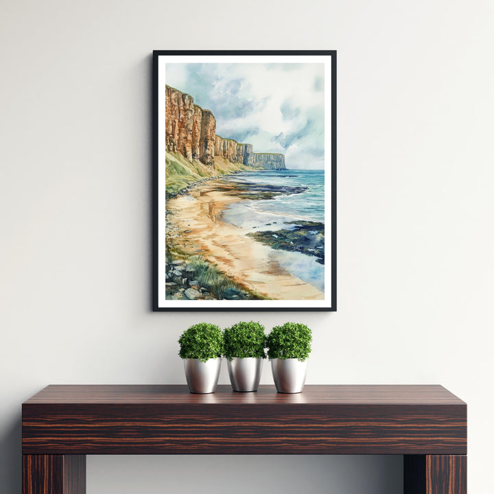 Orkney Island Watercolor Travel Poster