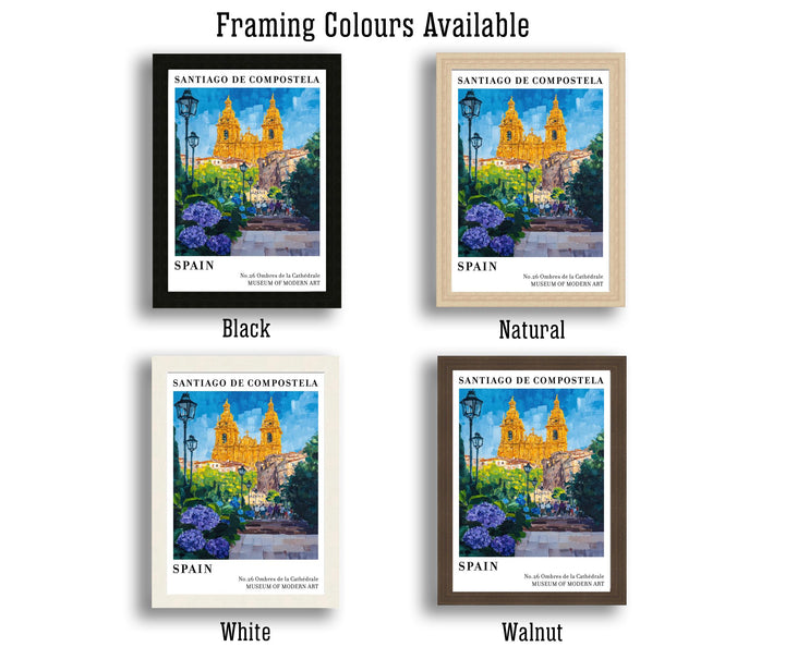 Santiago de Compostela Spain Travel Poster