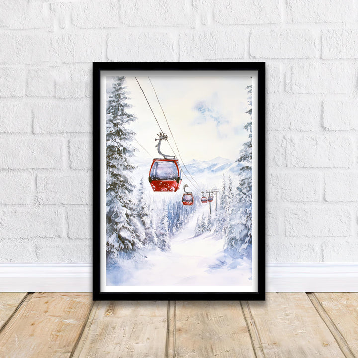 Aspen Colorado Watercolor Travel Poster