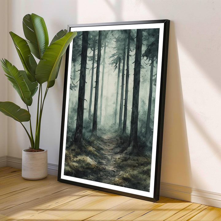 North Carolina Watercolor Travel Poster