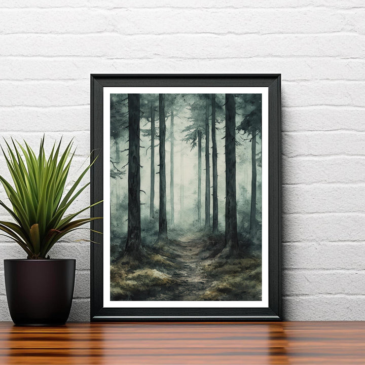 North Carolina Watercolor Travel Poster